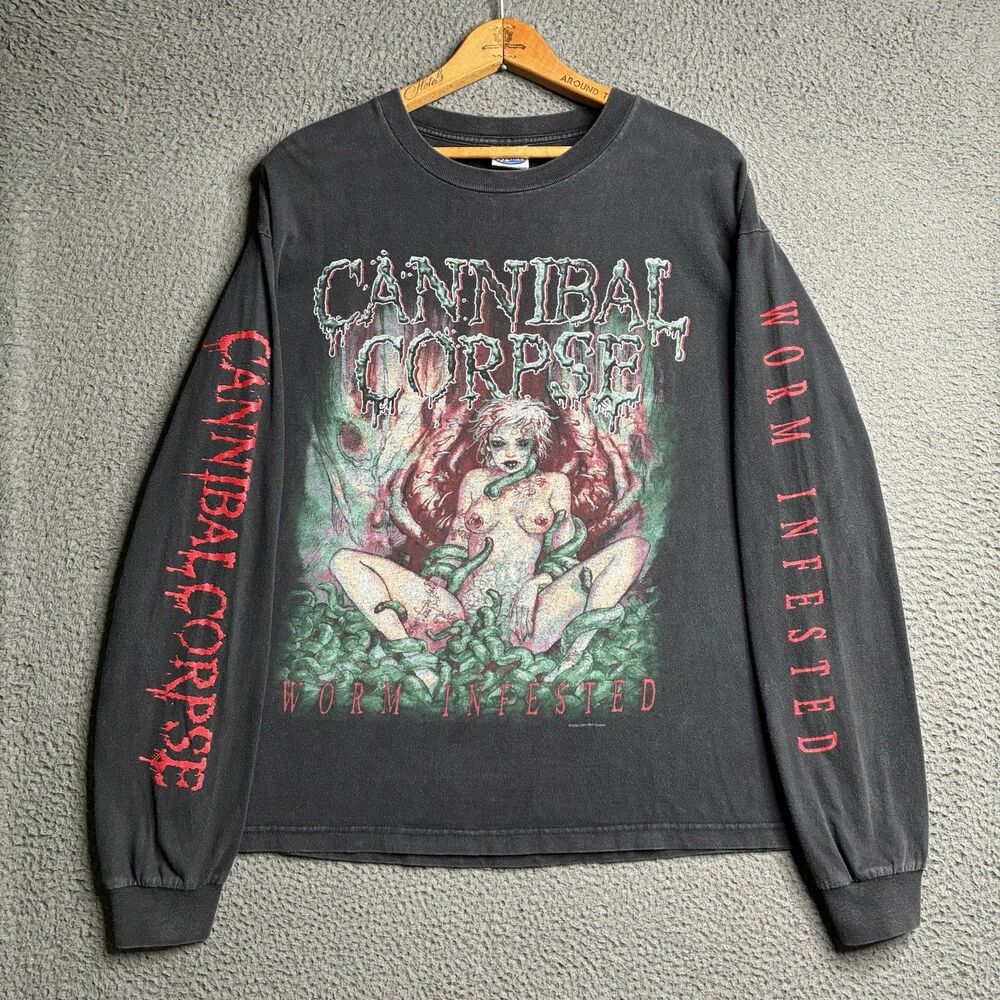 Vintage Cygnus Cannibal Corpse Worm infested Death Metal T Shirt Morbid Angel